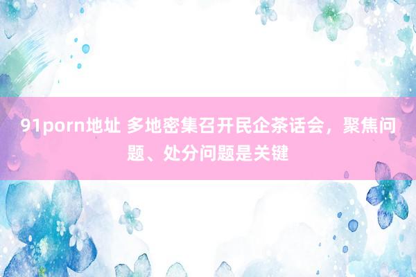 91porn地址 多地密集召开民企茶话会，聚焦问题、处分问题是关键