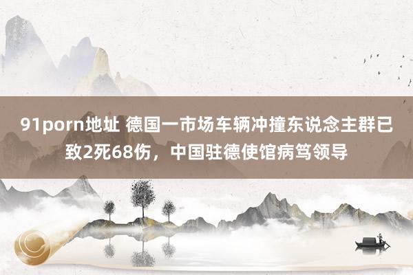 91porn地址 德国一市场车辆冲撞东说念主群已致2死68伤，中国驻德使馆病笃领导