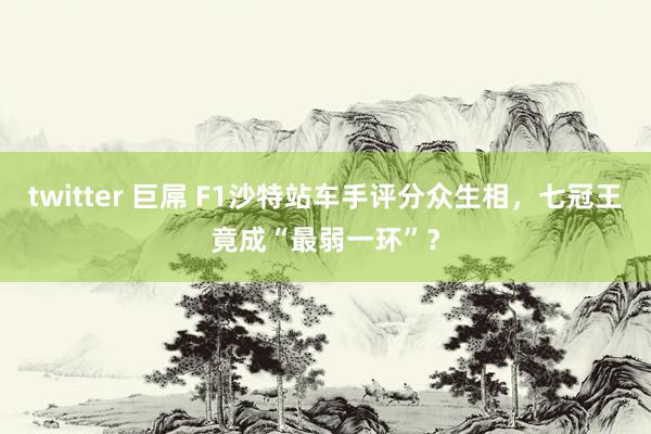 twitter 巨屌 F1沙特站车手评分众生相，七冠王竟成“最弱一环”？