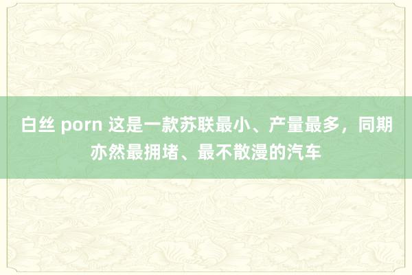 白丝 porn 这是一款苏联最小、产量最多，同期亦然最拥堵、最不散漫的汽车